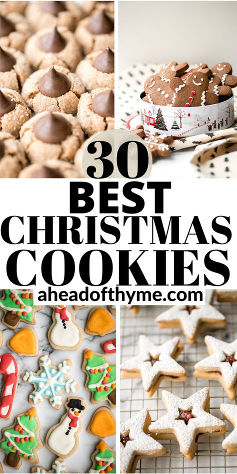 Cookies To Bake, Baking Christmas Cookies, Chewy Ginger Cookies, Sugar Cookies With Royal Icing, Christmas Cookie Recipes Holiday, Traditional Christmas Cookies, Shortbread Cookies Christmas, Butter Blossoms, Baking List