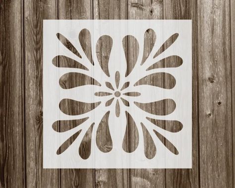 StencilSpace - Etsy Wall Tile Stencil, Ceiling Stencil, Jalli Design, Tile Stencils, Stencil Wall Art, Stencil Wall, Leaf Stencil, Tile Stencil, Stenciled Floor