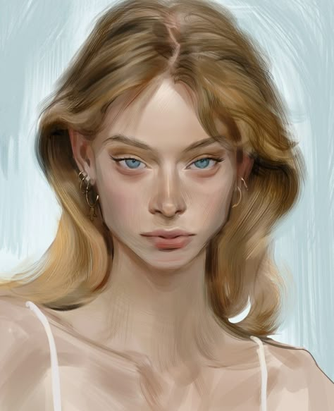 Semi Realism Art, Semi Realism, Human Anatomy Art, Semi Realistic, Digital Portrait Art, Oil Painting Portrait, Realistic Paintings, Expressive Art, Realism Art