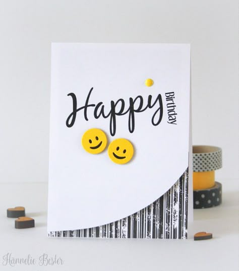 desert diva Smile It's Your Birthday, Smile Cards Handmade, Emoji Cards Handmade, Simple Birthday Cards For Men, Smile Face Invitation, Smiley Invitation, Happy Smiley Face So Cute, Simple Greeting Cards, Cas Challenge