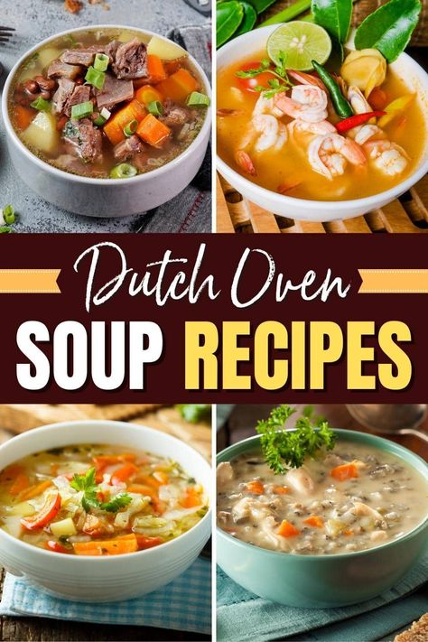 Dutch Soup, Dutch Oven Soup Recipes, Easy Dutch Oven Recipes, Dutch Oven Soup, Greek Lemon Rice Soup, Dutch Oven Recipes Cast Iron, Dutch Oven Chicken, Roast Pumpkin Soup, Best Dutch Oven