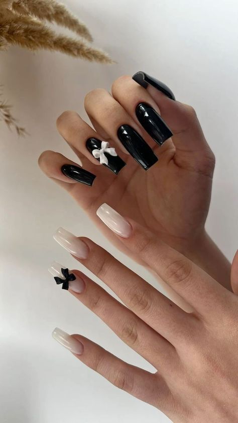 White Nail Ideas, Bow Nail Designs, Bow Nails, Aqua Nails, Bow Nail, Cute Simple Nails, October Nails, Nagel Tips, Short Almond