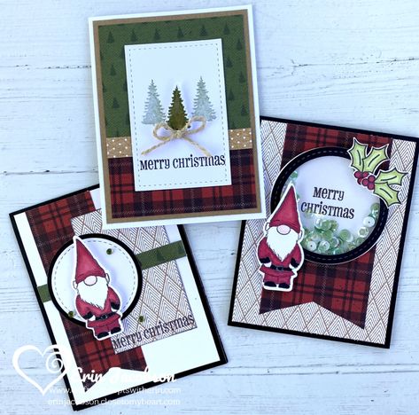 Christmas in July, Gnome Christmas Cards – Crafty Concepts with Erin Gnome Christmas Cards, Christmas Products, Christmas Sentiments, Scrapbooking Paper Crafts, Ctmh Cards, Homemade Christmas Cards, Spellbinders Cards, Gnome Christmas, Christmas Card Crafts