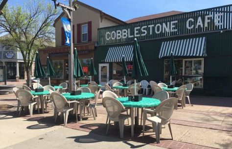 It Doesn't Get Any More Charming Than Cobblestone Cafe, A Downtown Eatery In White Bear Lake, Minnesota White Bear Lake Minnesota, Minnesota Restaurants, Washington Square, Bear Lake, Travel Places, White Bear, Places Of Interest, Great Food, The Restaurant