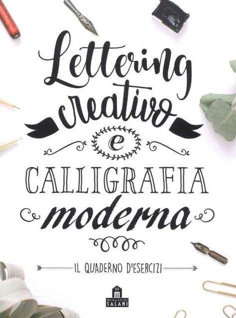 lettering_creativo_e_calligrafia_moderna_il_quaderno_esercizi Brush Fonts Free, Hand Lettering Printables, Unique Lettering, Hand Lettering Styles, Beautiful Lettering, Tattoo Lettering Fonts, Hand Lettering Fonts, Hand Lettering Alphabet, Lettering Alphabet Fonts