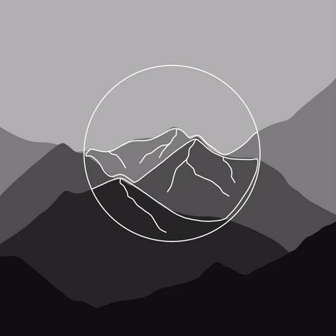 Topography Tattoos, Line Drawing Mountain, Mountain Graphic Design, Mountain Line Drawing, Nature Tattoo Ideas, Beautiful Tattoo Designs, Minimal Line Drawing, Cool Nature, Mountains Painting