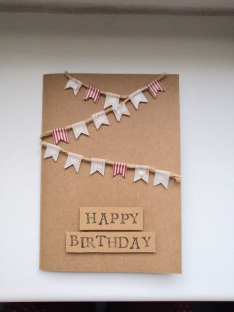 Birthday Card Brown Paper, Diy Birthday Cards For Friends Creative Handmade Gifts, Handmade Greeting Card Designs, Best Friend Birthday Cards, Happy Birthday Cards Handmade, Happy Birthday Cards Diy, Handmade Bookmarks Diy, Creative Birthday Cards, Hand Drawn Cards