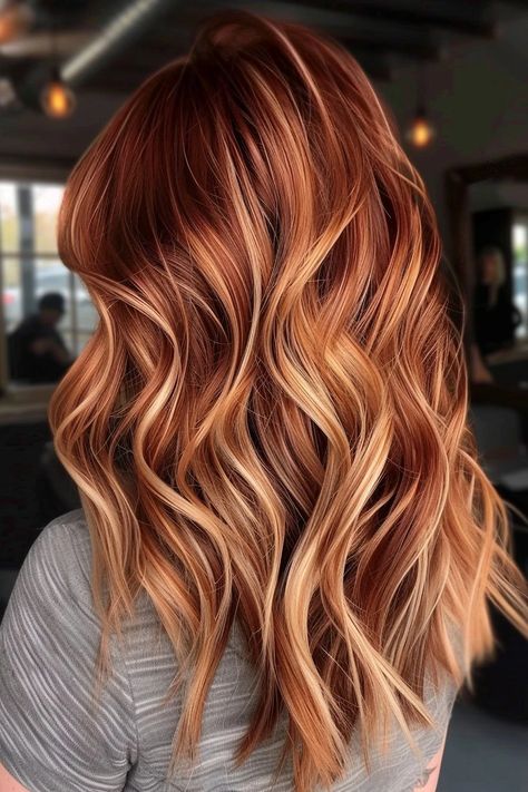 35+ Stunning Red Hair with Blonde Highlights Combos To Try This Year - Flo's Blog Red Hair With Blonde, Redhead Hair Color, Subtle Blonde, Chunky Blonde Highlights, Copper Blonde Hair Color, Pretty Red Hair, Red Hair With Blonde Highlights, Red Balayage Hair, Copper Blonde Hair