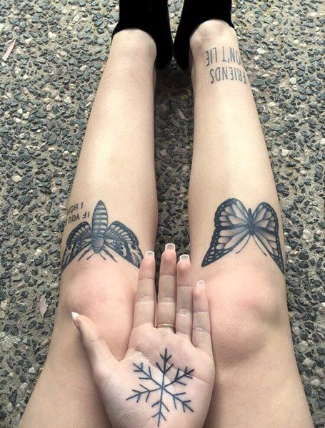 25 Beautiful Butterfly Tattoo Designs for 2020 - The Trend Spotter Moth And Butterfly Tattoo, Butterfly Leg Tattoos, People With Tattoos, Tattoo Fairy, Shin Tattoo, Butterfly Tattoos For Women, Ribbon Tattoos, Girls With Tattoos, 4 Tattoo