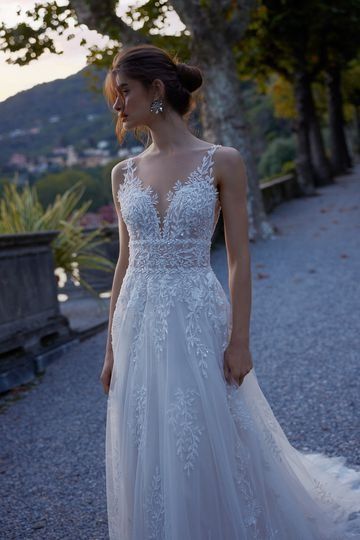 A-Line Wedding Dresses | Justin Alexander Fairy Inspired Wedding Dress, Romantic Wedding Dress Flowy, Tulle Lace Wedding Dress, Justin Alexander Wedding Dress, Wedding Dress Flowy, Justin Alexander, Chic Skirts, Silk Tulle, A Line Dresses