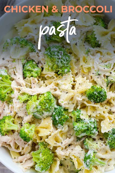 Chicken Con Broccoli, Chicken Broccoli Fettuccine Alfredo, Chicken Bowtie Pasta, Simple Cheese Sauce, Alfredo With Chicken, Chicken And Broccoli Pasta, Bow Tie Pasta Recipe, Olive Garden Chicken, Recipes Using Rotisserie Chicken