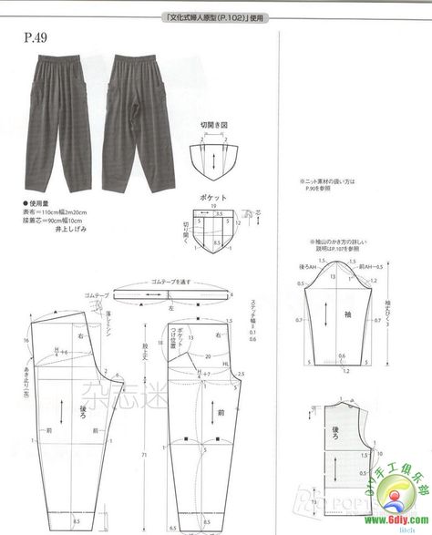 2015_1 Lagenlook Patterns, Harem Pants Pattern, Pola Rok, Clothes Upcycle, Celana Fashion, Trousers Pattern, Trouser Pattern, Skirt Patterns, Sewing Shorts