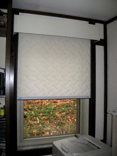 Quilted Window Coverings, Window Quilts Insulation, How To Insulate Windows For Winter, Diy Winter Window Insulation, Steamy Windows Quilt Pattern, Insulated Blinds, Insulated Window Treatments, Fabric Window Shades, Diy Window Shades