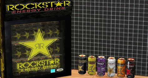 Sims 4 Monster, Rockstar Energy Drink, Monster Decorations, Rockstar Energy Drinks, Mod Furniture, Rockstar Energy, Sims 4 Clutter, The Sims 4 Download, Sims Community