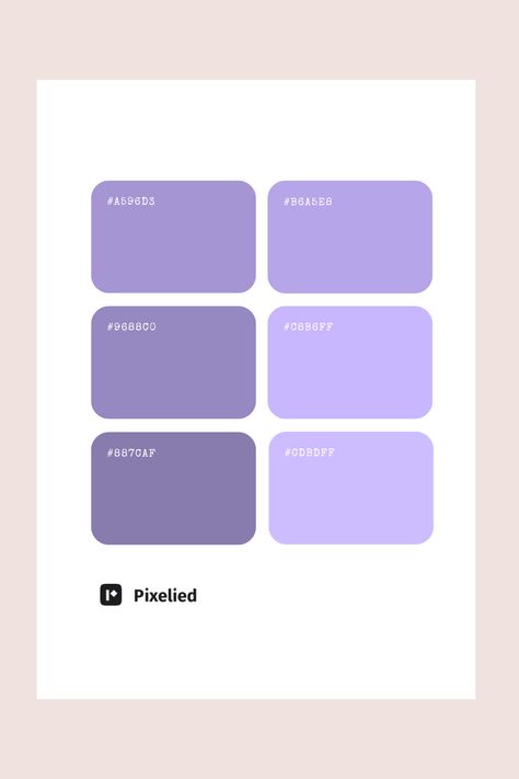 This purple color palette features a range of muted purples and lavenders: a dusky violet, a soft lavender-gray, a gentle lilac, a light lavender, a pale periwinkle, and a delicate pastel purple. Ideal for creating calm and elegant designs. Purple Pastel Color Palette, Pale Periwinkle, Color Scheme Generator, Purple Color Palette, Color Generator, Pantone Palette, Pastel Color Palette, Pastel Lavender, Pastel Color Schemes