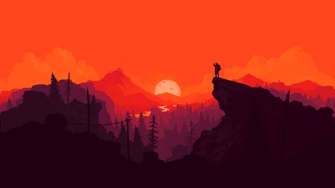 77+ 1080P Minimalist Wallpapers on WallpaperPlay Firewatch Wallpaper, Sunset Simple, 555 Wallpaper, Famous Wallpaper, Flat Landscape, Fire Watch, Madara Susanoo, Wallpaper Moon, Minimal Illustration