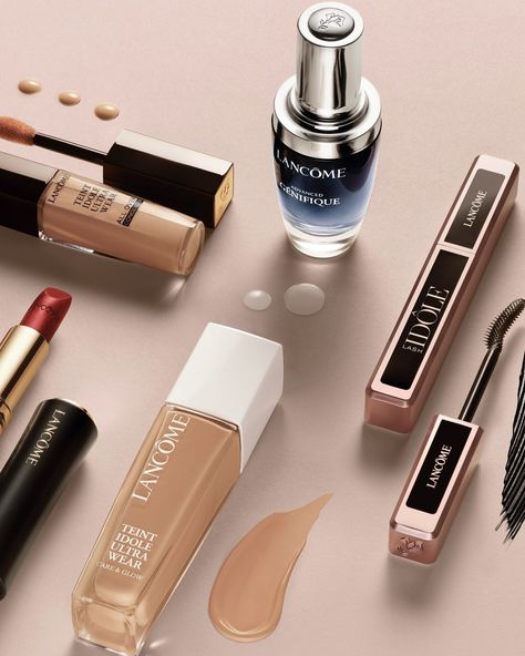 Foto Alat Make Up, Lancome Makeup Aesthetic, Lancome Makeup Products, Lancome Aesthetic, Lancome Cosmetics, Lipstick Last Longer, Teint Idole Ultra Wear Foundation, Lancôme Makeup, Lancome Foundation