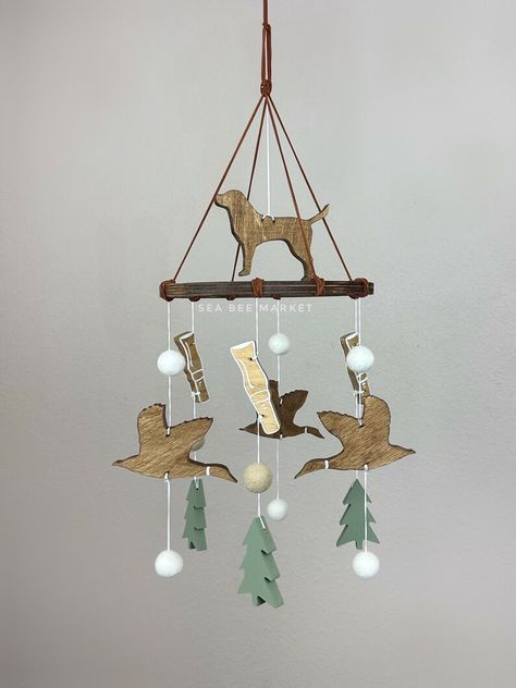 Duck Crib Mobile, Mallard Duck Calls, Green Trees, and a Hunting Dog Topper Mallard Baby Mobile Woodland Baby Shower Gift Goose Theme - Etsy Duck Hunting Theme Baby Shower Ideas, Mallard Duck Nursery Baby Boy, Duck Nursery Boy, Hunting Theme Baby Shower Ideas, Duck Hunting Baby Shower Ideas, Mallard Duck Baby Shower Ideas, Hunting Baby Shower Ideas, Hunting Baby Nursery, Hunting Theme Nursery