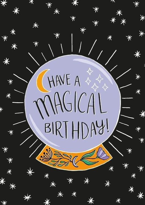 Happy Birthday Spiritual, Have A Magical Birthday, Spiritual Birthday Wishes, Reading Friends, Spiritual Tarot, Astrology Birthday, Birthday Greetings Funny, Birthday Card Sayings, Magical Birthday