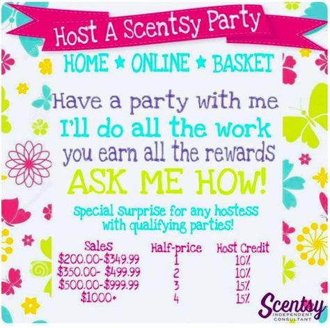 When you host a Scentsy party, your Consultant handles all the details, so you can focus on having fun and choosing your rewards.  Psst! It's the smartest way to shop. https://ashleyo.scentsy.us/host/scentsy-parties Host A Scentsy Party, Scentsy Consultant Business, Scentsy Flyers, Scentsy Games, Scentsy Facebook Party, Scentsy Facebook, Scentsy Host, Scentsy Marketing, Scentsy Ideas