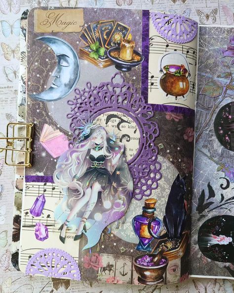 Day 27 of the May Challenge with theme Fantasy by @penpalangie. Today's prompt is Magical. ✨ Go check out Angie's account to see all the beautiful creations! . . . #scrapbooking #creativejournaling #scrapbookideas #junkjournaling #pajournalchallenge Fantasy Scrapbook Ideas, Fantasy Scrapbook, Pretty Scrapbook, May Challenge, Memories Book, Anniversary Scrapbook, Collage Scrapbook, Scrapbook Journal, Memory Books