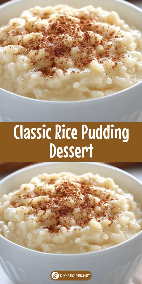 Enjoy a classic dessert with this rice pudding recipe. Creamy, sweet, and infused with vanilla and cinnamon, it’s a timeless favorite. Colombian Rice Pudding Recipe, Rice Pudding In Oven, Rice Pudding Recipe With Leftover Rice, Sweet White Rice Recipes, Rice Pudding Recipe Creamy, Rice Custard Pudding Recipe, Rice Pudding With Condensed Milk, Portuguese Rice Pudding, Danish Rice Pudding