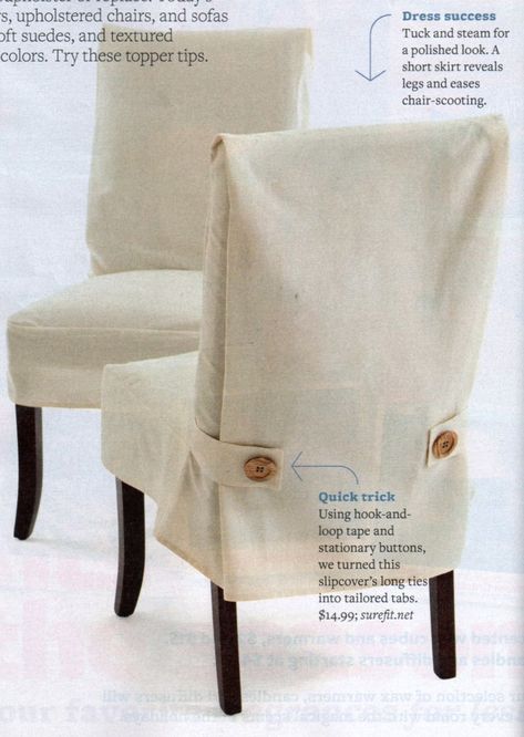 interesting chair cover. Diy Chair Covers, Dining Room Chair Slipcovers, Dining Room Chair Covers, Dining Chair Covers, Chair And A Half, Dining Chair Slipcovers, Parsons Chairs, Furniture Slipcovers, Diy Chair