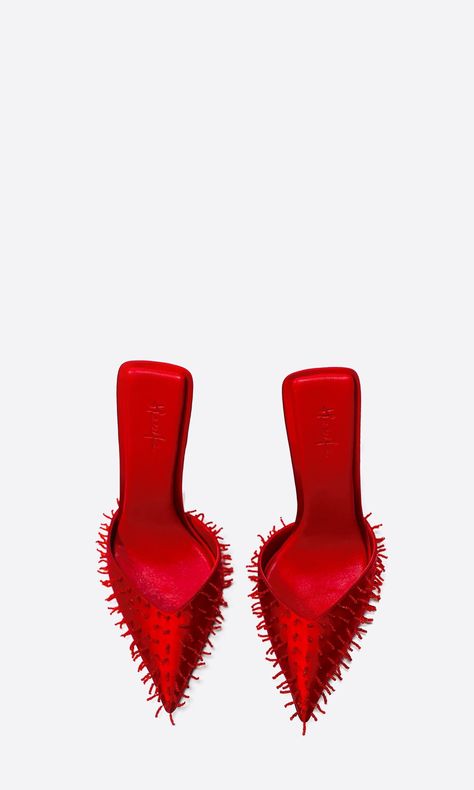 Shoe Business, Shoe Inspo, Aesthetic Shoes, Sheep Leather, Pointed Toe Heels, Crazy Shoes, Pretty Shoes, Dream Shoes, Red Shoes