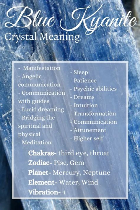 Kyanite Crystal Meaning, Psychic Crystals, Kyanite Meaning, Develop Psychic Abilities, Metaphysical Quotes, Witchcraft 101, Psychic Dreams, Blue Kyanite Crystal, Crystal Magick