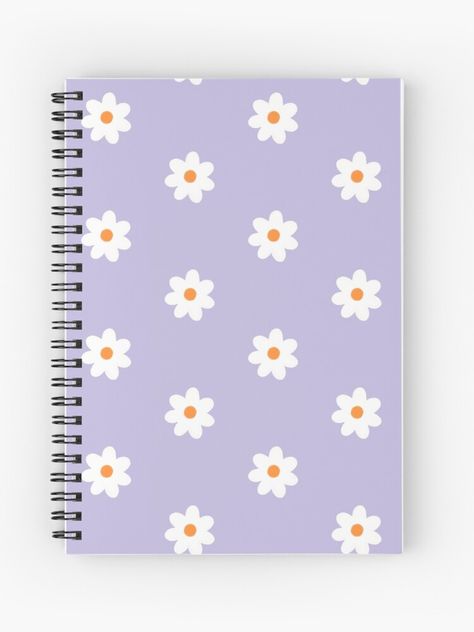 Nootbook Ideas Cover For School, Cute Purple Stationary, Cute Book Covers For School, Aesthetic Spiral Notebook, Cute Notebook Designs, Purple Notebook Aesthetic, Copybook Design, Purple Notebook Cover, Purple Notebooks