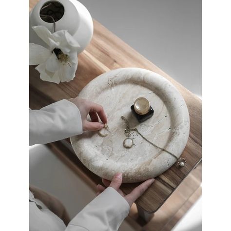 Just found this amazing item on AliExpress. Check it out! SG$64.46  51％ Off | Trending Beige Travertine Serving Tray Home Decor Vintage Bathroom Vanity Tray Decorative Round Jewelry Plate Vintage Bathroom Vanity, Bathroom Vanity Organization, Bathroom Vanity Tray, Elegant Tray, Desk Tray, Travertine Stone, Marble Tray, Round Tray, Vintage Bathroom