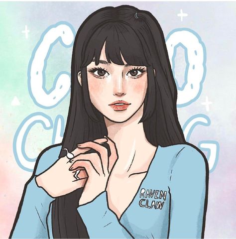 Cho Chang Fanart, Harry Potter Kiss, Cho Chang, Harry Potter Icons, Golden Trio, Potter Art, Girls Cartoon, Harry Potter Art, Harry Potter Hogwarts