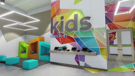 Kids Ministry Design, Childrens Ministry Room, Kids Ministry Rooms, Childrens Ministry Decor, Kids Church Rooms, Kids Church Decor, Church Lobby, Church Building Design, Sunday School Rooms