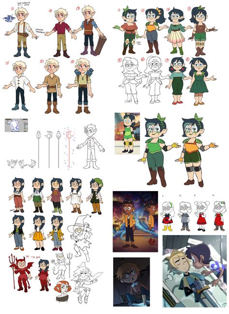 Owl House Background Characters, The Owl House Character Design Sheet, Owl House Character Sheet, The Owl House Concept Art, Toh Willow, Toh Characters, House Character, Dana Terrace, Fall Owl