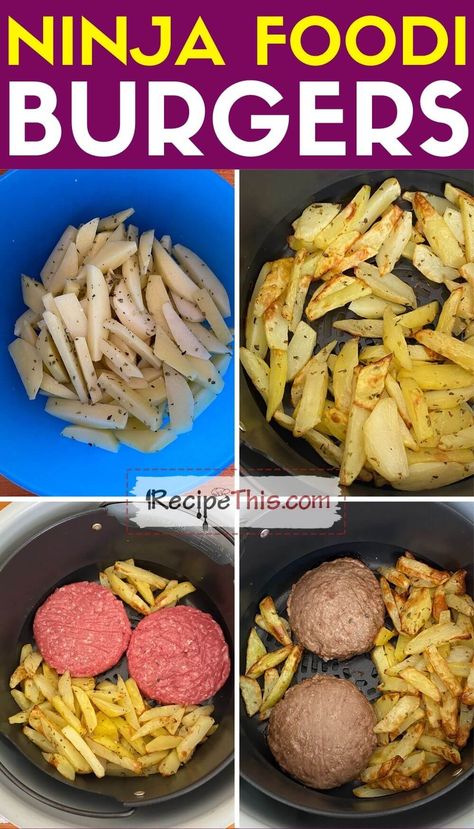 Recipe This | Ninja Foodi Hamburgers Ninja Foodi Dinner, Pressure Cooker Recipes Pasta, How To Cook Hamburgers, Ninja Cooking System, Ninja Cooking System Recipes, Impossible Burger, Turkey Burger Recipes, How To Cook Burgers, Ninja Recipes