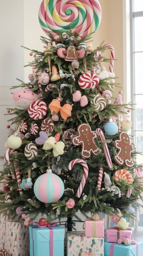 #ChristmasTree #HolidayDecor #ChristmasVibes #FestiveSeason #XmasTree #TreeDecorating #ChristmasSpirit #HolidayCheer #WinterWonderland #MerryAndBright #TisTheSeason Candy Theme Christmas Tree Ideas, Children’s Christmas Tree, Christmas Tree Contest Ideas, Christmas Tree Kids Room, Kids Christmas Tree Themes, Kid Christmas Tree, Kids Christmas Tree Ideas, Fun Christmas Tree Ideas, Children Christmas Tree