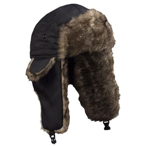 Black Trapper Hat, Trooper Hat, Russian Hat, Ear Flap Hats, Trapper Hat, Trapper Hats, Winter Gear, Fur Hat, Lifestyle Clothing