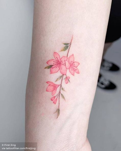 2.5 inch pink jasmine tattoo. Tattoos And What They Mean, Simple Quote Tattoos, Name Flower Tattoo, Jasmine Tattoo, Tattoo Spots, Pink Jasmine, Flower Tattoo Meanings, Flower Tattoo Shoulder, Flower Tattoo Arm