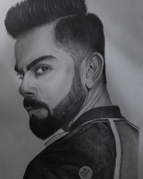 #pencilportrait #creative #watercolor #realisticdrawing #drawingart #ink #graphite #artsy Portrait Easy Sketch, Pencil Sketches Virat Kholi, Virat Kohli Art Sketch, Virat Kohli Portrait Sketch, Virat Kohli Sketch Pencil Easy, Virat Kholi Sketches, Virat Kohli Drawing Easy, Virat Kohli Sketch Pencil, Virat Kohli Pencil Sketch