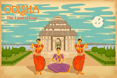 Culture of Odisha vector illustration Odisha Culture Illustration, Odisha Illustration Art, Odisha Illustration, Odisha Culture Drawing, Odisha Culture, Incredible India Posters, Indian Dances, India Illustration, Culture Illustration