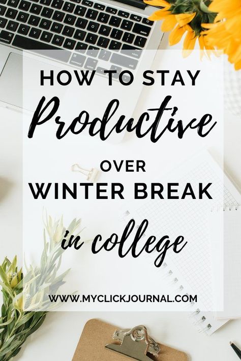 How to stay productive over winter break in college | myclickjournal Exam Planner, College Dorm Checklist, Freshman Tips, Break Ideas, College Preparation, Block Scheduling, College Freshman, Online Interview, College School Supplies