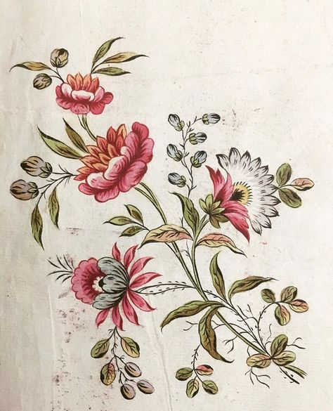 Christopher Moore on Instagram: “© A delicate watercolour rendering, late 18th/early 19th. century; from the archive. This artwork is a corner detail for a fichu, but it…” Watercolour Rendering, Christopher Moore, Botanical Flower Art, Flower Art Drawing, Textile Prints Design, Traditional Japanese Art, Anemone Flower, Flower Art Images, Floral Artwork