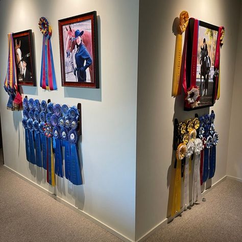 The Original Ribbon Rack - Etsy Display Horse Show Ribbons, Horse Show Ribbon Display, Horse Ribbon Display, Show Ribbon Display, Horse Awards, Ribbon Rack, Horse Themed Bedrooms, Horse Show Ribbons, Horse Ribbons