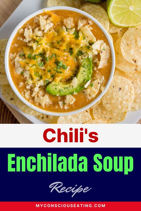 Enchilada soup on a table