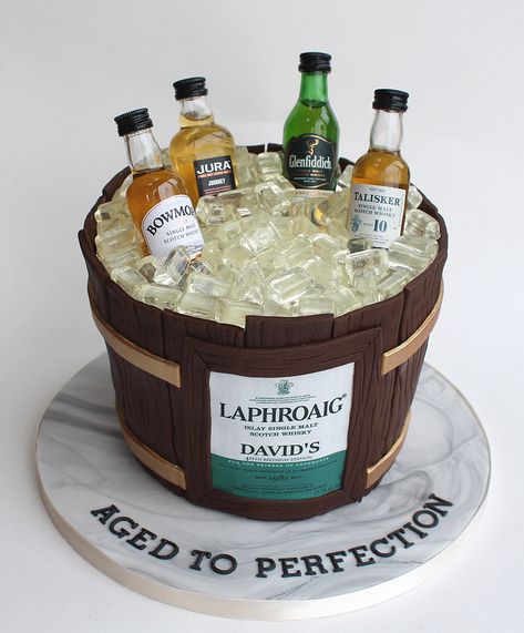 whisket ice bucket cake | A tripe tier chocolate cake filled… | Flickr Whiskey Barrel Cake, Ice Bucket Cake, Bucket Cake, Bourbon Cake, Barrel Cake, Whiskey Cake, Bulleit Bourbon, Bottle Cake, 50th Cake