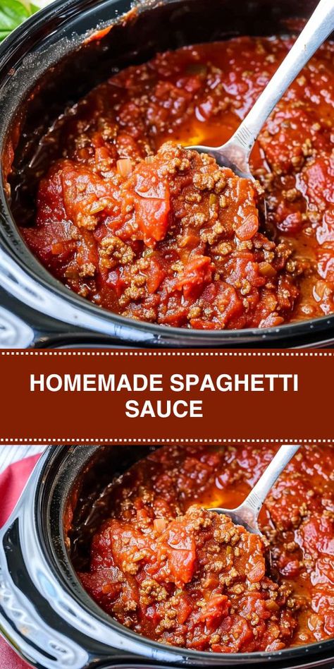 Discover the ultimate homemade spaghetti sauce recipe packed with savory flavors and easy-to-find ingredients! Perfect for family dinners or gatherings, this hearty sauce pairs perfectly with hot cooked spaghetti. Spaghetti Sauce Recipes Homemade, Spaghetti Recipes Sauce, Spaghetti Sauce Homemade, Easy Spaghetti Sauce, Spaghetti Sauce From Scratch, Best Homemade Spaghetti Sauce, Crockpot Spaghetti Sauce, Homemade Spaghetti Sauce Easy, Homemade Spaghetti Sauce Recipe