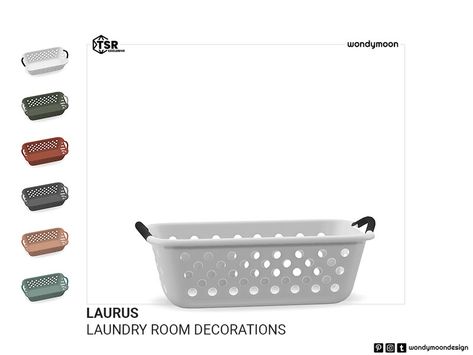 Sims 4 Laundry Hamper, Sims 4 Cc Wondymoon, Sims 4 Laundry Cc Functional, Wondymoon Sims 4 Cc, Sims 4 Laundry Cc, White Laundry Basket, Laundry Box, Cc Furniture, Sims 4 Clutter