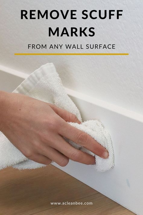 How To Get Marks Off Walls, Remove Scuff Marks From Walls, Clean Scuff Marks Off Walls, How To Remove Adhesive, Off Wallpaper, White Baseboards, Removing A Wall, Remove Wall, Paint Wallpaper