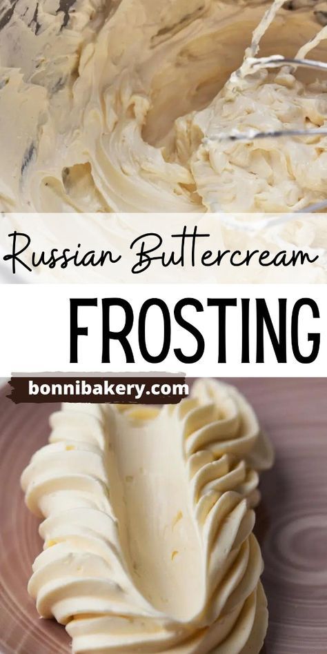 Easy Russian Buttercream Frosting Recipe. Russian buttercream gives the silky smooth texture of Swiss meringue buttercream but without all the faffing around. Its flavor is sweet but not overpowering or sickly sweet like American buttercream. Whipped Wedding Cake Frosting, Grocery Store Icing Recipe, Gentilly Icing Recipe, Easiest Frosting Recipe, Vanilla Crisco Frosting, Royal Icing Buttercream Recipe, Easy Stiff Buttercream Frosting, Homemade Buttercream Frosting For Cake, Lard Frosting Recipe