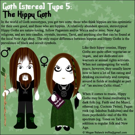 Hippy Goth type (...and wicca and my celtic too? Man, I span too many styles and live too many things...) Goth Substyles, Hippy Goth, Types Of Goth, Hippie Goth, Gothic Mode, Goth Subculture, Boho Goth, Victorian Goth